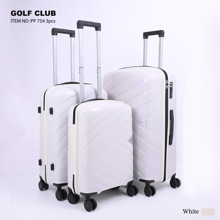 Golf Club Hard PP Trolley Bag Set 3 Piece Model GLC3D