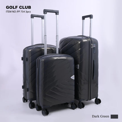 Golf Club Hard PP Trolley Bag Set 3 Piece Model GLC3D