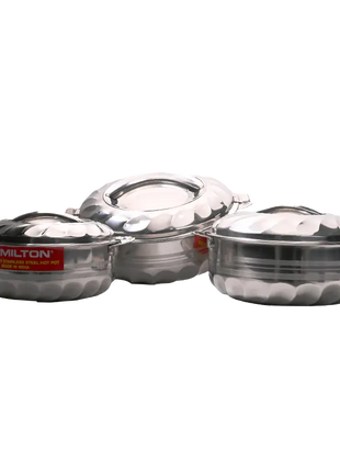 Hamilton Stainless Steel Insulated Hot Pot 3pcs Set HT1006 | Al Shabib Qatar