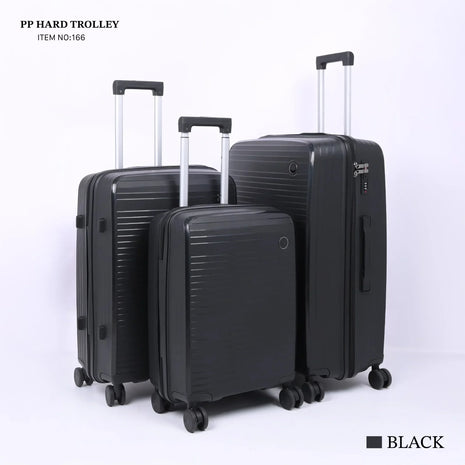 PP Hard Travel Trolley Bag Set 3 Piece Model PP3D - Hamilton Qatar | Al Shabib