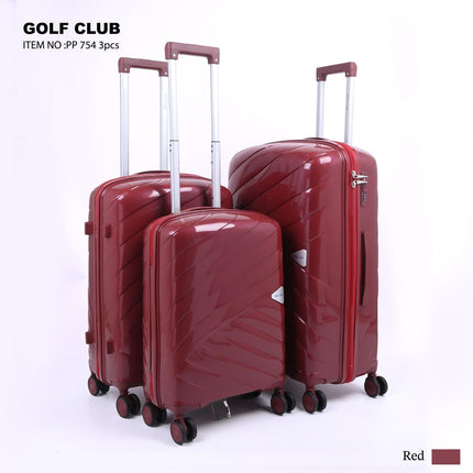 Golf Club Hard PP Trolley Bag Set 3 Piece Model GLC3D