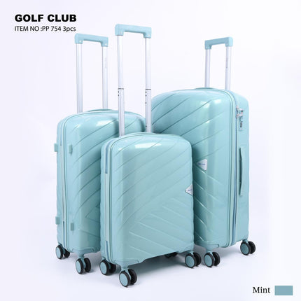Golf Club Hard PP Trolley Bag Set 3 Piece Model GLC3D