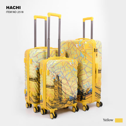 Hachi PC Trolley Bag Set 3 Piece Model HAC3D