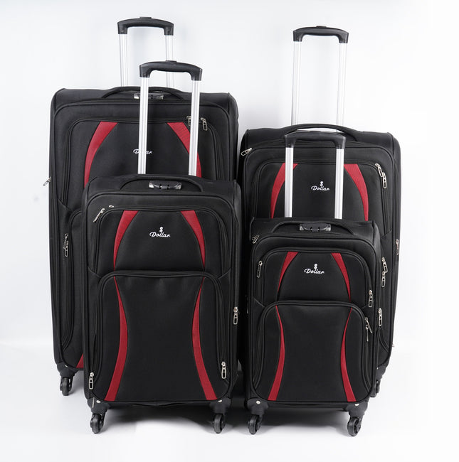 Dollar 4 Wheel Soft Trolley Bag Set 4 Piece Model DOL4W