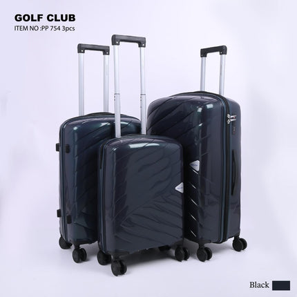 Golf Club Hard PP Trolley Bag Set 3 Piece Model GLC3D