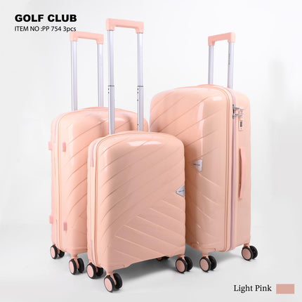 Golf Club Hard PP Trolley Bag Set 3 Piece Model GLC3D