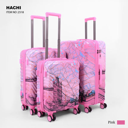 Hachi PC Trolley Bag Set 3 Piece Model HAC3D