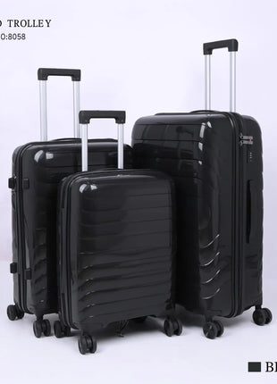 PP Hard Travel Trolley Bag Set 3 Piece Model PP3D - Hamilton Qatar | Al Shabib