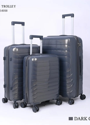 PP Hard Travel Trolley Bag Set 3 Piece Model PP3D - Hamilton Qatar | Al Shabib