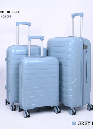 PP Hard Travel Trolley Bag Set 3 Piece Model PP3D - Hamilton Qatar | Al Shabib