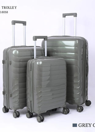 PP Hard Travel Trolley Bag Set 3 Piece Model PP3D - Hamilton Qatar | Al Shabib