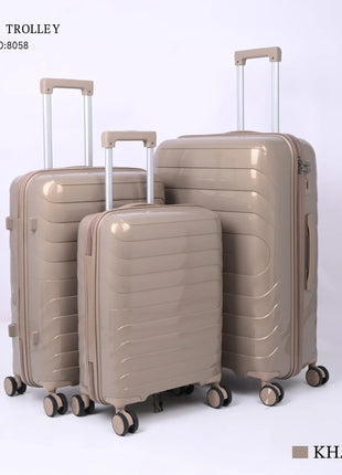 PP Hard Travel Trolley Bag Set 3 Piece Model PP3D - Hamilton Qatar | Al Shabib