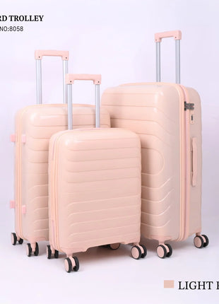 PP Hard Travel Trolley Bag Set 3 Piece Model PP3D - Hamilton Qatar | Al Shabib