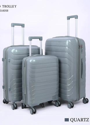PP Hard Travel Trolley Bag Set 3 Piece Model PP3D - Hamilton Qatar | Al Shabib