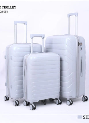 PP Hard Travel Trolley Bag Set 3 Piece Model PP3D - Hamilton Qatar | Al Shabib