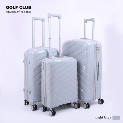 Golf Club Hard PP Trolley Bag Set 3 Piece Model GLC3D