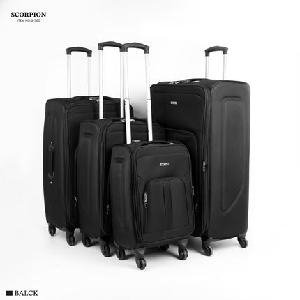 Scorpio Soft Trolley Bag Set 4 Piece 4 Wheel Model SCO4D