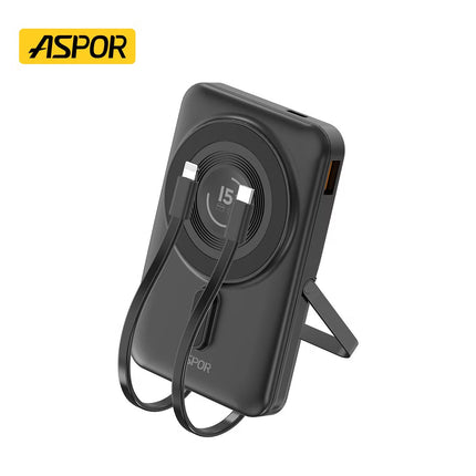 ASPOR A327 10000 MAH MAGNETIC WIRELESS POWERBANK