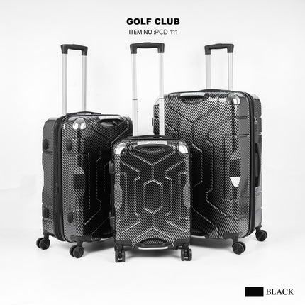 Golf Club Hard PC Trolley Bag Set 3 Piece Model GLC3D-111