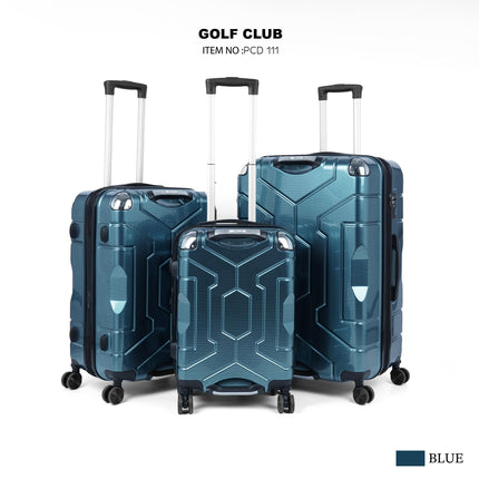 Golf Club Hard PC Trolley Bag Set 3 Piece Model GLC3D-111