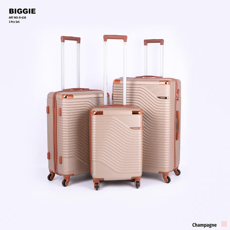 Biggie Hard Trolley Bag Set 3 Piece Model BIG3D