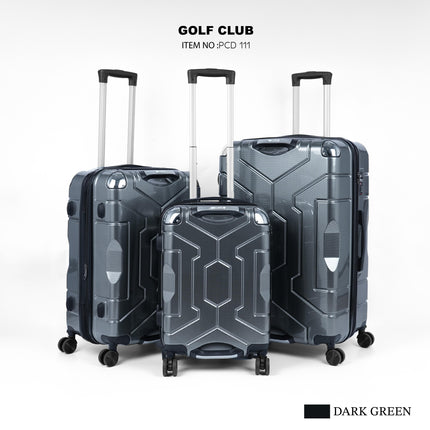Golf Club Hard PC Trolley Bag Set 3 Piece Model GLC3D-111