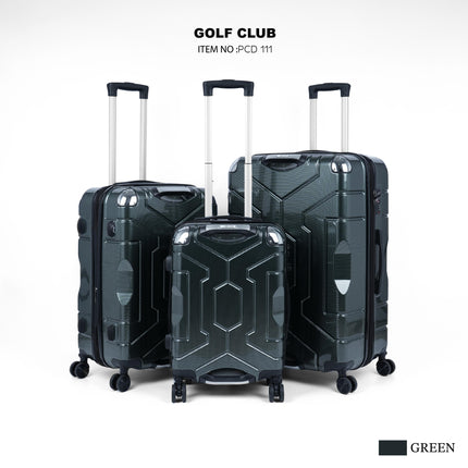 Golf Club Hard PC Trolley Bag Set 3 Piece Model GLC3D-111