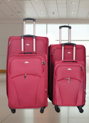 High Flyer Soft Trolley Bag Set 4 Piece 4 Wheel Model HIG4D