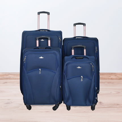 High Flyer Soft Trolley Bag Set 4 Piece 4 Wheel Model HIG4D