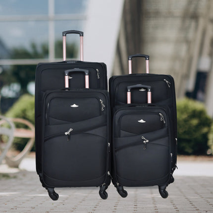 High Flyer Soft Trolley Bag Set 4 Piece 4 Wheel Model HIG4D