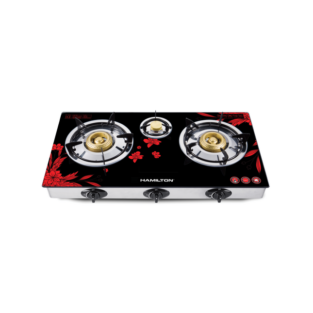 Gas Stove 3 Burner Glass – HT1105GC