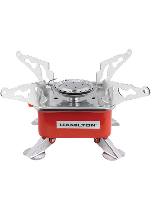 Hamilton camping stove on a white background