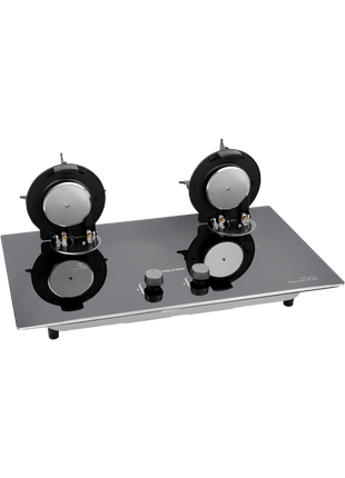 Hamilton Gas Hob 2 Burner 8mm Glass FSD Brass Burner Japan Pulse Built-In HT1130GC | Al Shabib Qatar