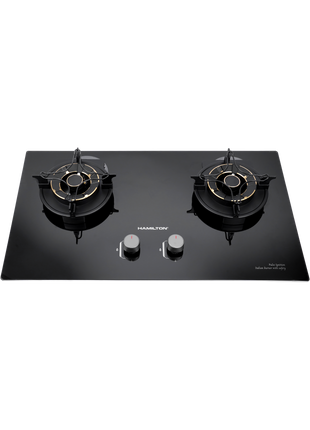 Hamilton Gas Hob 2 Burner 8mm Glass FSD Brass Burner Japan Pulse Built-In HT1130GC | Al Shabib Qatar