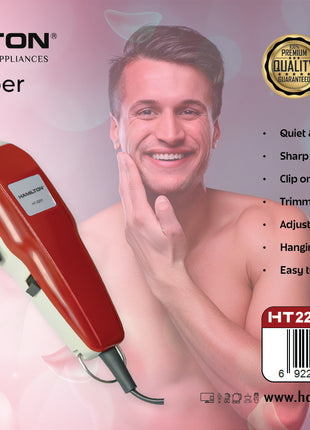 Hamilton Hair Clipper 0.1-18mm Adjustable Blade Quiet Motor Corded HT2231 | Al Shabib Qatar