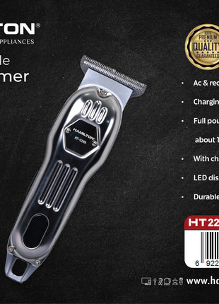 Hamilton All-Metal Professional Hair Clipper 120 Min LED Display 3Hr Charge HT2269 | Al Shabib Qatar