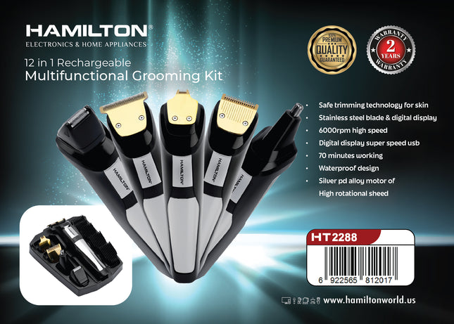 Hamilton 12-in-1 Grooming Kit HT2288 | Al Shabib Qatar