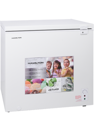Hamilton Chest Freezer Rapid Cool Energy Saving Durable Body HT2801 | Al Shabib Qatar