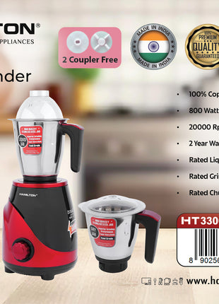 Hamilton Mixer Grinder 3 in 1 800W 20000 RPM 1.5L Liquidizer HT3306 | Al Shabib Qatar