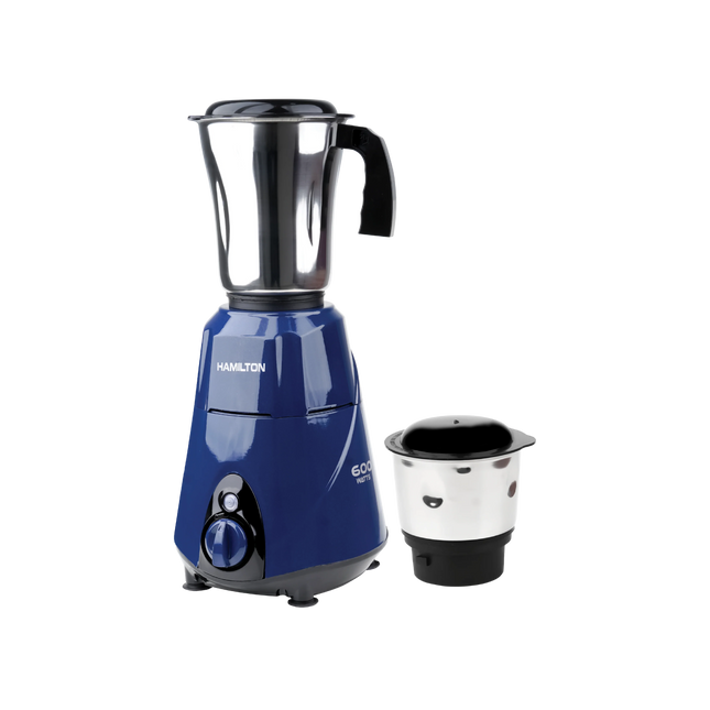 Blue electric mixer grinder with stainless steel jars for kitchen appliances