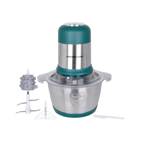 Hamilton 3-in-1 Food Chopper & Mixer 2L with Garlic Peeler HT3813CH