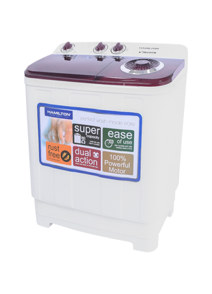 Hamilton Washing Machine Twin Tub 7.5KG HT5612WM | Al Shabib Qatar - Hamilton Qatar | Al Shabib