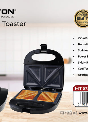 Hamilton Sandwich Toaster with Non-Stick Plates & SS Housing HT5723