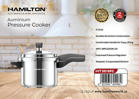 Hamilton Aluminium Pressure Cooker 5L HT5816PC | Al Shabib Qatar