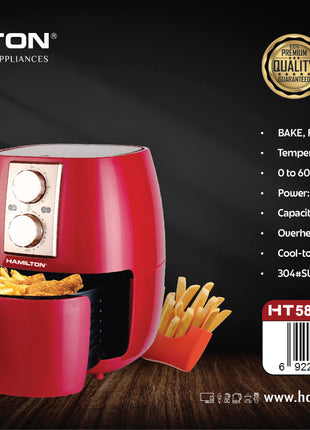 Hamilton Air Fryer 5L 1700W 304 SS Heating Element HT5825AF | Al Shabib Qatar