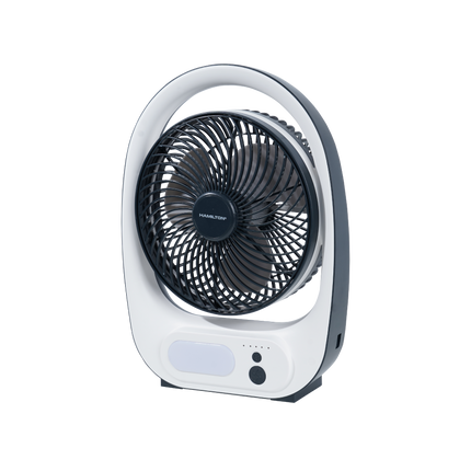 Rechargeable 8″ Table Fan with LED Light – HT7085