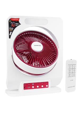 Hamilton Rechargeable Fan 12 Inch LED Night Light 30W HT7093