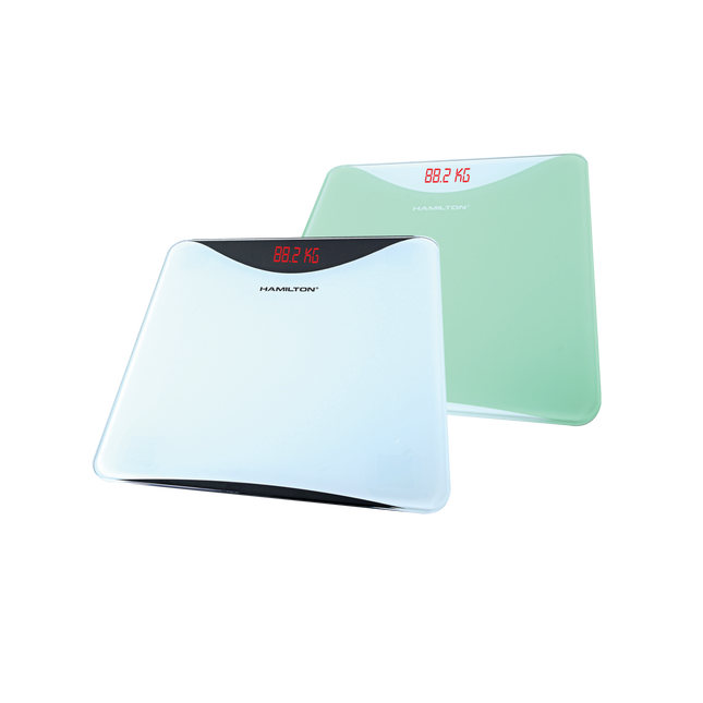 Hamilton Digital Bathroom Scale 180kg Tempered Glass HT722BS | Al Shabib Qatar