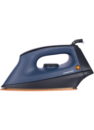Blue iron with Hamilton branding on a white background