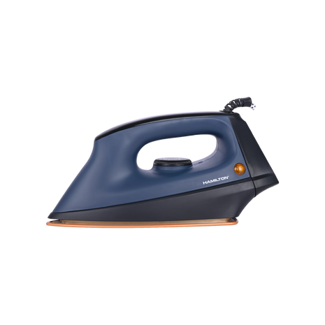 Blue iron with Hamilton branding on a white background